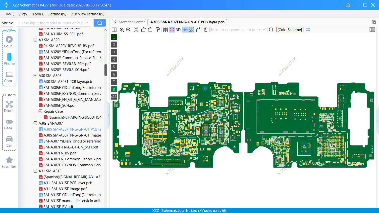 Samsung A30S SM-A307FN-G-GN-GT PCB Layer
